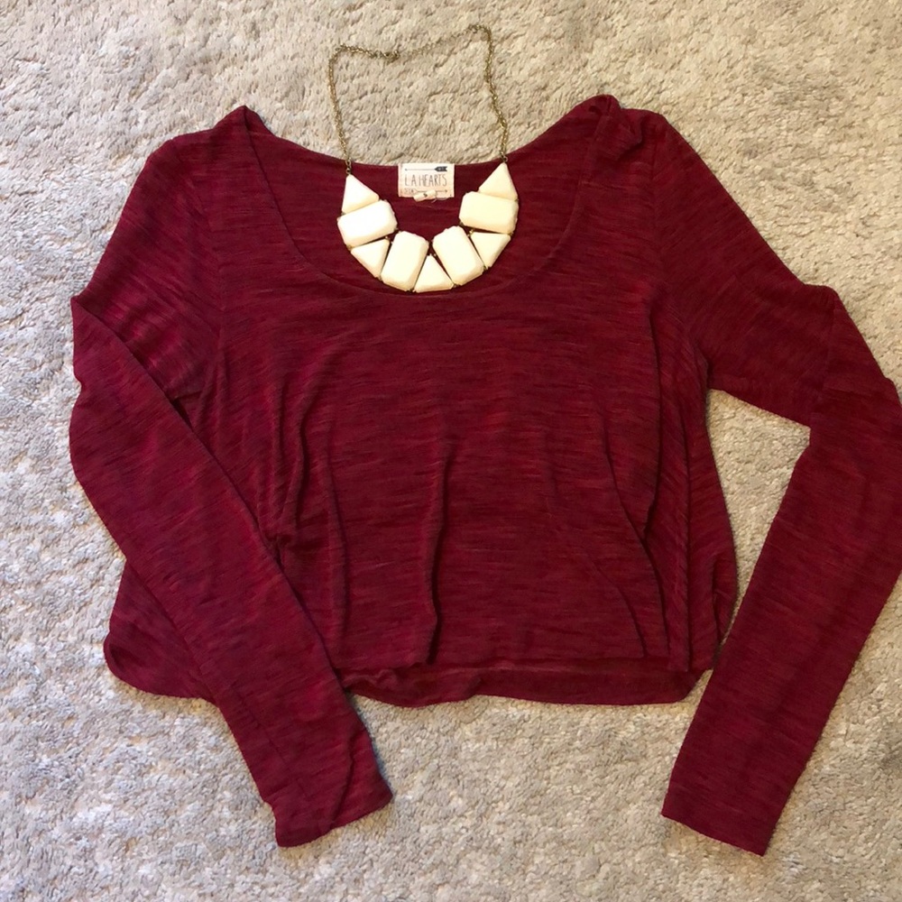 Red crop top